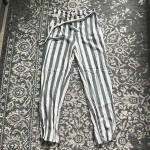 Flowy striped dress pants